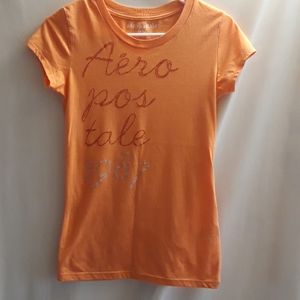 Aeropostale orange short sleeve shirt